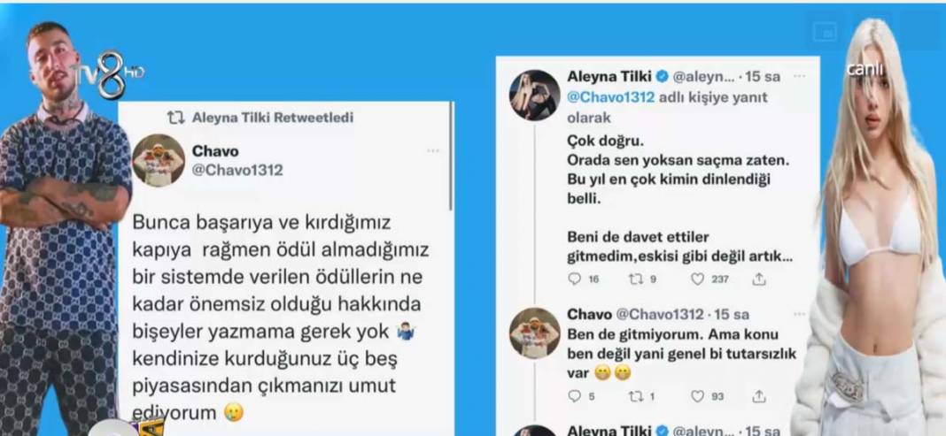 Pantene Altın Kelebek ödüllerini eleştiren Aleyna Tilki'ye Nihat Doğan'dan tepki: "Kusura bakma öyle ahım şahım bir sesin yok" 1